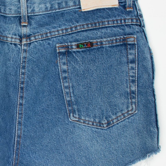 Vintage 70s H.I.S. Denim Cut-Off Jean Shorts High Waist Size L - Picture 6 of 7